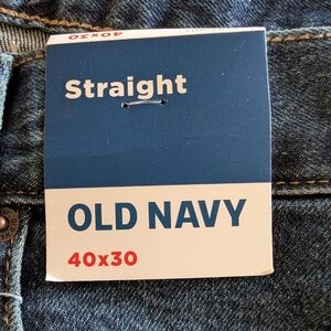 Old Navy Men's Straight Jeans - Dark Blue